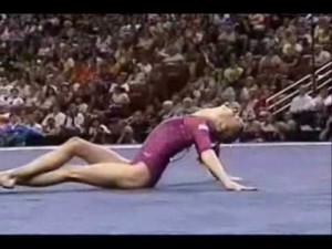musical montage of floor exercise