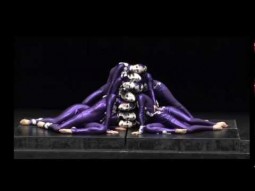 Purple gymnastics dancers